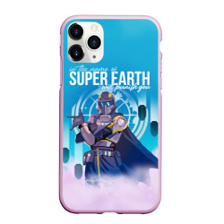 Чехол для iPhone 11 Pro матовый In the name of super earth - Helldivers 2