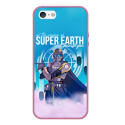 Чехол для iPhone 5/5S матовый In the name of super earth - Helldivers 2