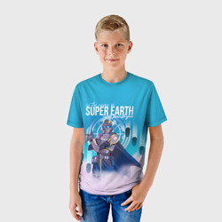 Детская футболка 3D In the name of super earth - Helldivers 2 - фото 2