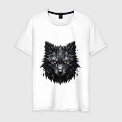 Мужская футболка хлопок Графитовый волк