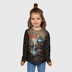 Детский лонгслив 3D Helldivers 2 мем - нет - фото 2