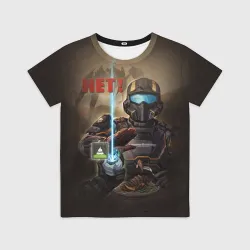 Детская футболка 3D Helldivers 2 мем - нет