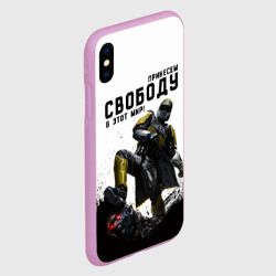 Чехол для iPhone XS Max матовый Принесём свободу в этот мир - Helldivers 2 - фото 2