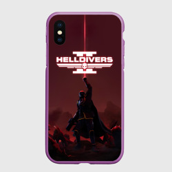 Чехол для iPhone XS Max матовый Helldivers 2 Адский десантник