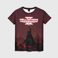 Женская футболка 3D Helldivers 2 Адский десантник