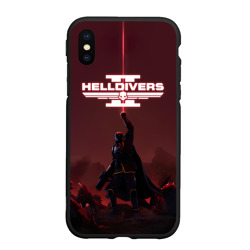 Чехол для iPhone XS Max матовый Helldivers 2 Адский десантник