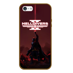 Чехол для iPhone 5/5S матовый Helldivers 2 Адский десантник