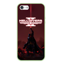 Чехол для iPhone 5/5S матовый Helldivers 2 Адский десантник