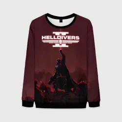 Мужской свитшот 3D Helldivers 2 Адский десантник