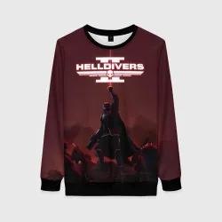 Женский свитшот 3D Helldivers 2 Адский десантник