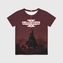Детская футболка 3D Helldivers 2 Адский десантник