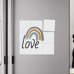 Плакат с принтом Радуга с любовью  и нежностью для любого человека, вид спереди №4. Цвет основы: белый