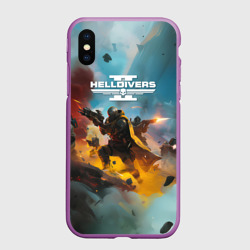 Чехол для iPhone XS Max матовый Helldivers 2 art for the game