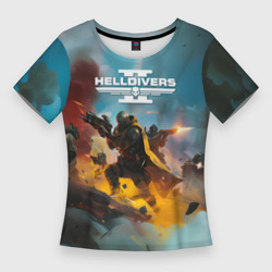 Женская футболка 3D Slim Helldivers 2 art for the game