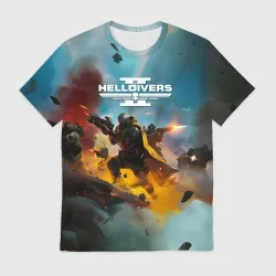 Мужская футболка 3D Helldivers 2 art for the game