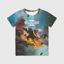 Детская футболка 3D Helldivers 2 art for the game