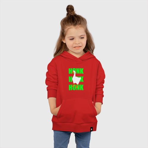 Детская толстовка хлопок Untitled goose game green, цвет красный - фото 4