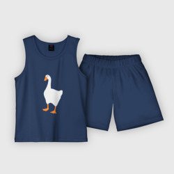 Детская пижама с шортами хлопок Untitled goose game honk