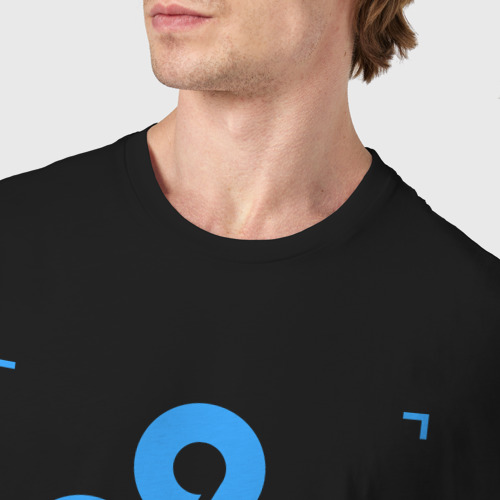Мужская футболка хлопок Cloud9 - tecnic blue, цвет черный - фото 6