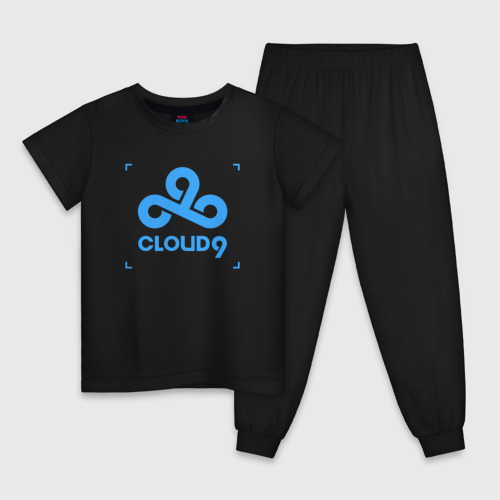 Детская пижама хлопок Cloud9 - tecnic blue, цвет черный