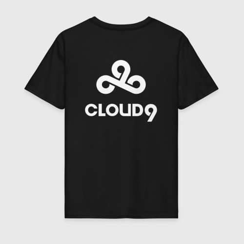 Мужская футболка хлопок Cloud9 - white logo, цвет черный - фото 2