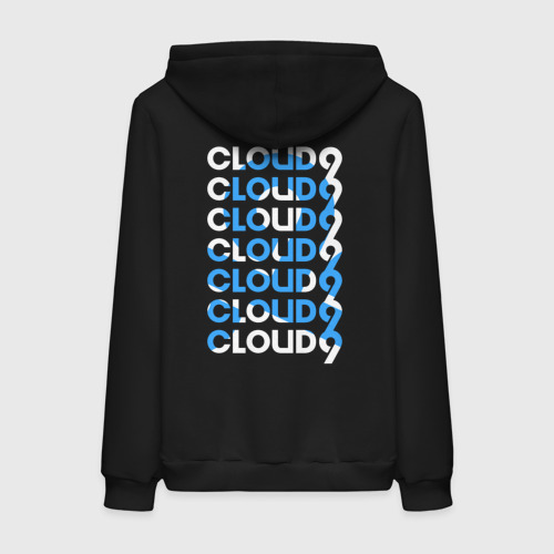 Женская толстовка хлопок Cloud9 - pattern, цвет черный - фото 2