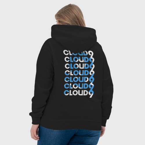 Женская толстовка хлопок Cloud9 - pattern, цвет черный - фото 7