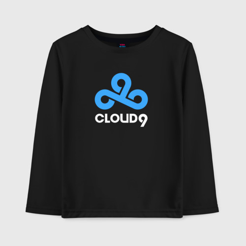 Детский лонгслив хлопок Cloud9 - pattern, цвет черный