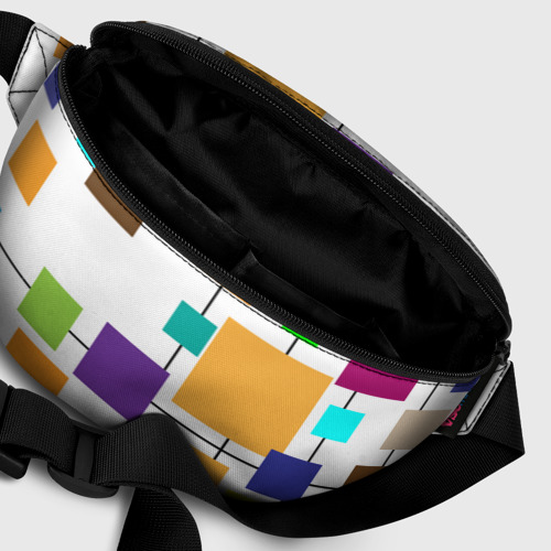 Поясная сумка 3D Разноцветные квадраты паттерны - фото 7