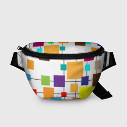 Поясная сумка 3D Разноцветные квадраты паттерны