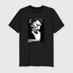 Мужская футболка хлопок Slim Tom Waits big portrait