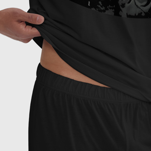 Мужская пижама хлопок Tom Waits on stage, цвет черный - фото 6