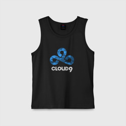 Детская майка хлопок Cloud9 - blue cloud logo