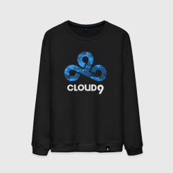 Мужской свитшот хлопок Cloud9 - blue cloud logo