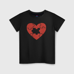 Детская футболка хлопок Puzzle heart