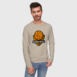 Мужской лонгслив хлопок Basketball league - фото 2