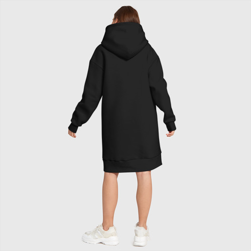 Платье-худи хлопок Cloud9 - vertical logo, цвет черный - фото 4
