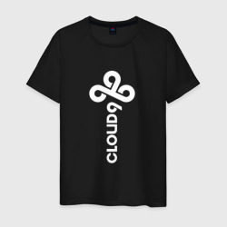 Мужская футболка хлопок Cloud9 - vertical logo