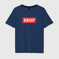 Skuf - trend – Мужская футболка хлопок Oversize с принтом купить со скидкой в -16%