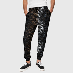Блестящая металлическая  броня – Мужские брюки 3D с принтом купить