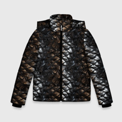 Блестящая металлическая  броня – Зимняя куртка для мальчиков 3D с принтом купить