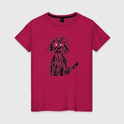 Собака милая – Женская футболка хлопок с принтом купить