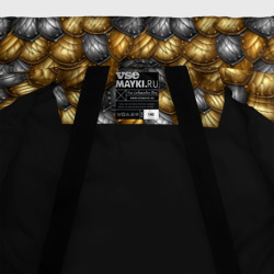 Куртка с принтом Золотая и серебряная броня для любого человека, вид спереди №5. Цвет основы: черный