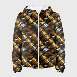 Золотая и серебряная объемная броня – Женская куртка 3D с принтом купить со скидкой в -10%