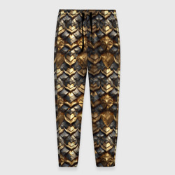 Мужские брюки 3D Золотистая текстурная броня