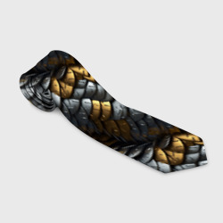 Черная золотистая броня – Галстук 3D с принтом купить