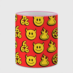 Кружка с полной запечаткой 666 y2k emoji pattern - фото 2