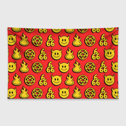 Флаг-баннер 666 y2k emoji pattern