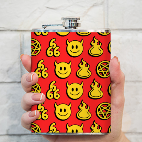 Фляга 666 y2k emoji pattern - фото 3