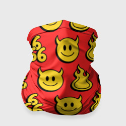 Бандана-труба 3D 666 y2k emoji pattern